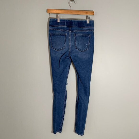 Old Navy‎ rockstar distressed elastic waist pull on skinny stretch denim jeans - Picture 4 of 10